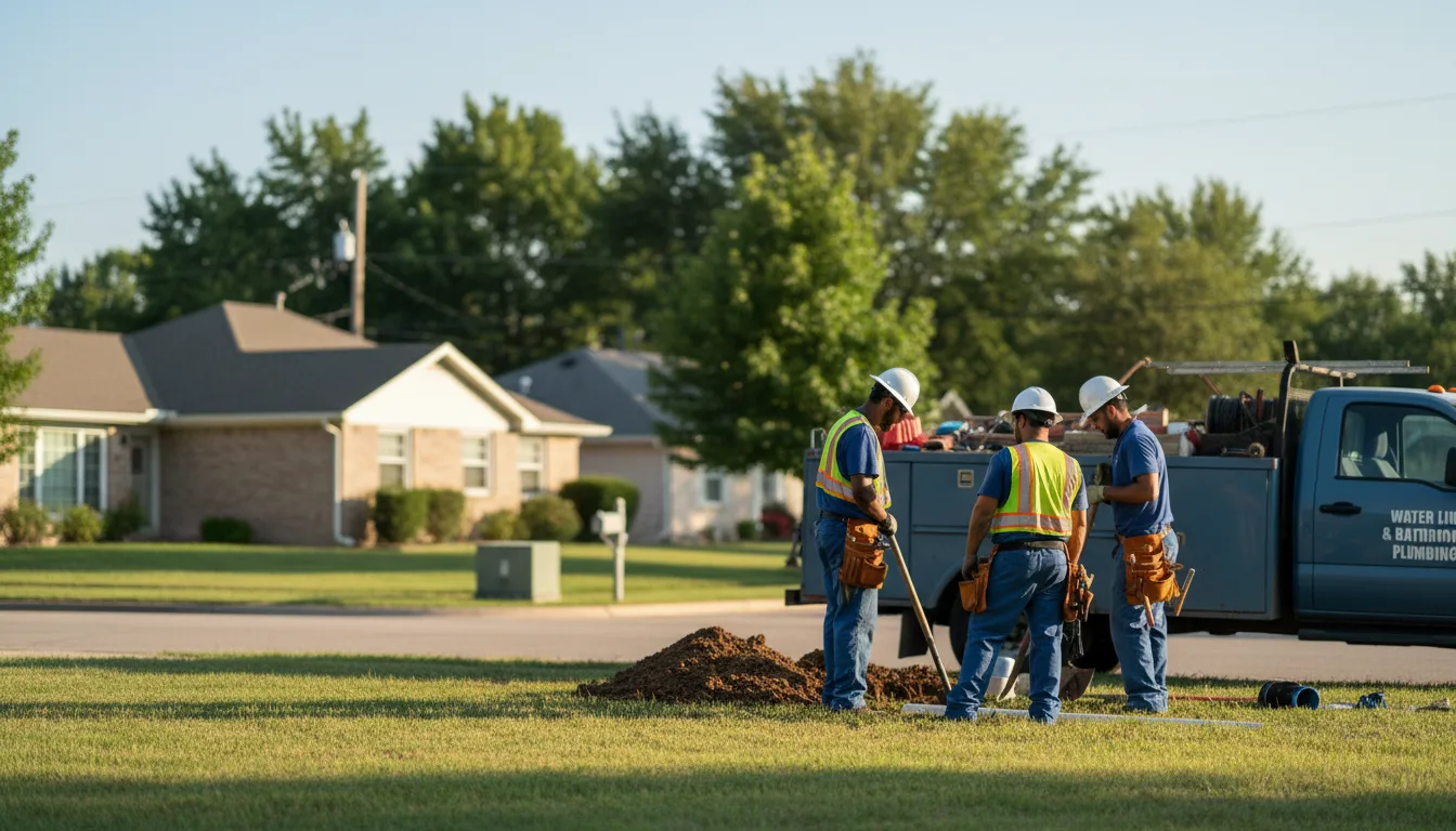 Residential water line and bathroom plumbing service in Derwent, OH